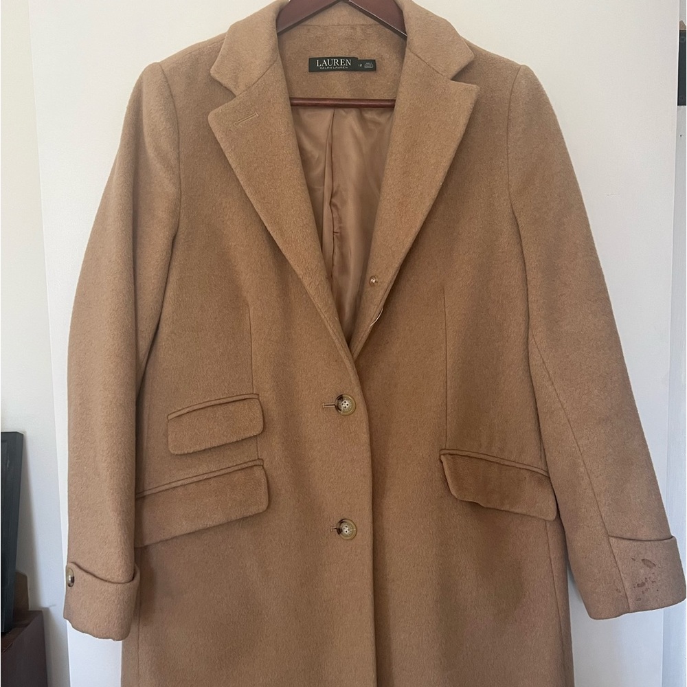 Lauren by Ralph Lauren Camel Wool Coat